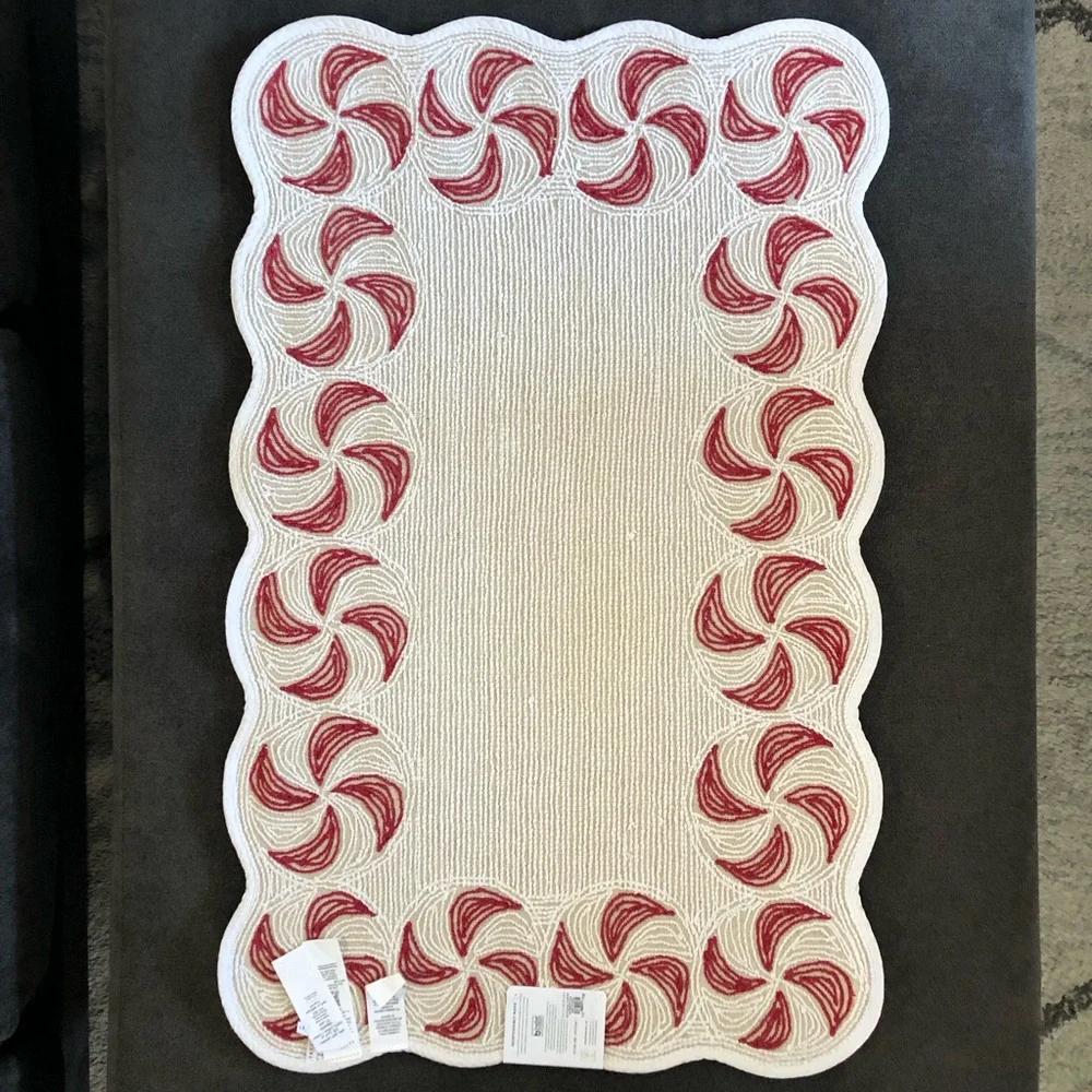 Pottery Barn Peppermint Swirl Bath Rug